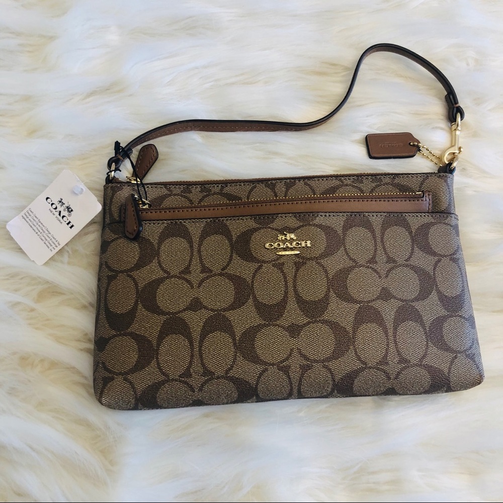 Coach signature wristlet NWT